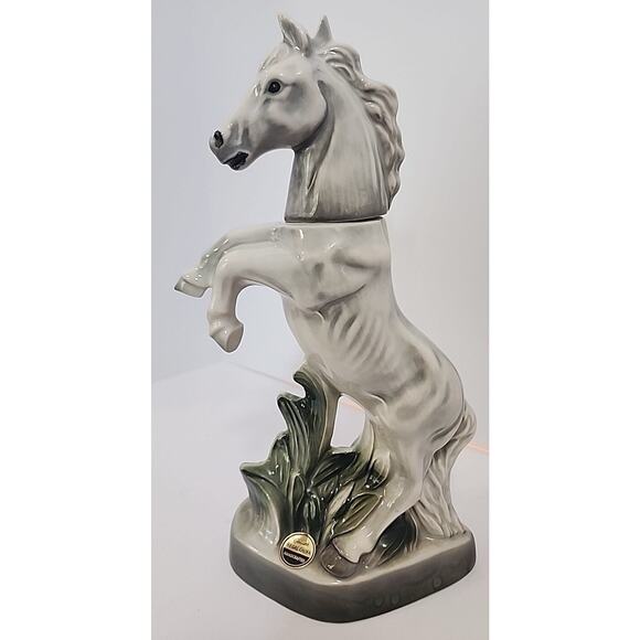 Vintage 1962 James Bean Painted Porcelain Horse Statue Decanter MCM - Picture 1 of 9